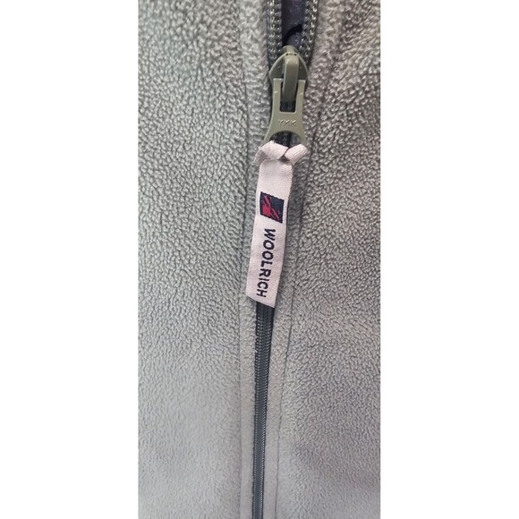 Woolrich Women's Sleeveless Fleece Full Zip Vest Aloe Green Size Large Pockets - Picture 3 of 10
